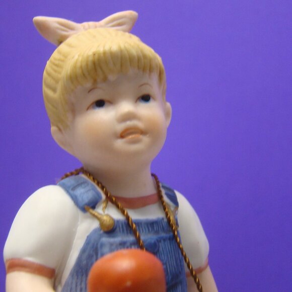 Homco Denim Days School Days Figurine #1513 Kids Boy Girl Americana Vintage tag - Picture 3 of 16